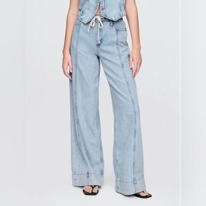 Gap Mid Rise UltraSoft Denim Baggy Trousers